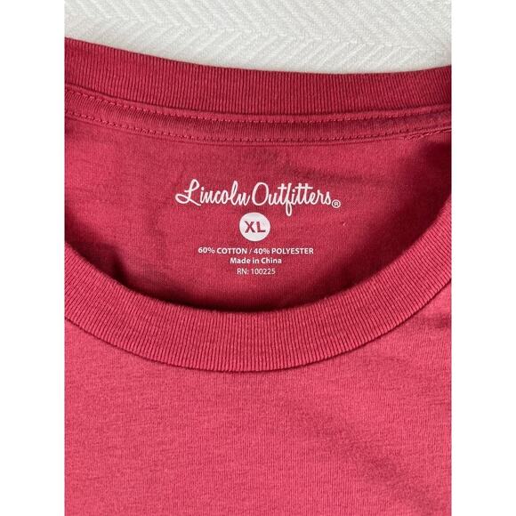 Lincoln Outfitters Fall T-Shirt XL Red Autumn Sayings Short Sleeve Cotton - Picture 6 of 9